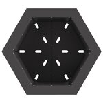 vidaXL Foyer sans fumée hexagonal noir 48x48x51 cm en acier