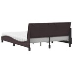 vidaXL Lit avec matelas marron foncé 160x200 cm tissu
