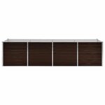 vidaXL Lit surélevé de jardin Marron 320x80x77 cm Acier galvanisé