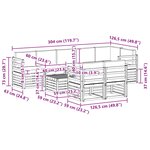 vidaXL Ensemble de canapés d'extérieur 9 pc Blanc et gris clair