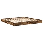 vidaXL Lit Bibliothèque Chêne fumé 180 x 200 cm Bois d'ingénierie