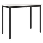 vidaXL table Blanc 100 x 50 x 77 cm Bois d'ingénierie et acier