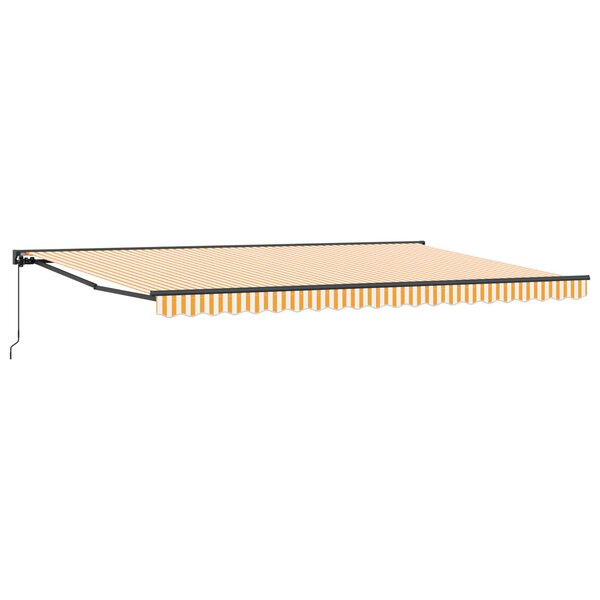 vidaXL Cadre d'auvent Jaune et blanc 500 × 300 cm