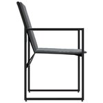 vidaXL Chaises de jardin 4 Pièces Noir et anthracite 50.5 x 59 x 81.5 cm