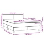 vidaXL Sommier à lattes de lit avec matelas et LED noir 160x210 cm velours