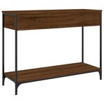 vidaXL Table console chêne marron 100x34 5x75 cm bois d'ingénierie