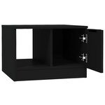 vidaXL Table basse noir 50x50x36 cm bois d'ingénierie