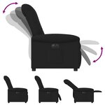 vidaXL Fauteuil inclinable électrique Noir Tissu