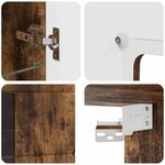 vidaXL Meuble mural Chêne fumé 55 x 29 x 100 cm Bois d'ingénierie