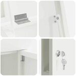 vidaXL Boîte de dépôt de colis Blanc 44.5 x 29 x 110.5 cm Acier