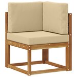 vidaXL Canapé d'angle extérieur Bois d'Acacia Massif