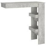 vidaXL Table de bar murale Gris Béton 102x45x103 5cm Bois d'ingénierie