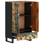 vidaXL Buffet haut et tiroir 60x33x100 cm bois massif récupération/fer