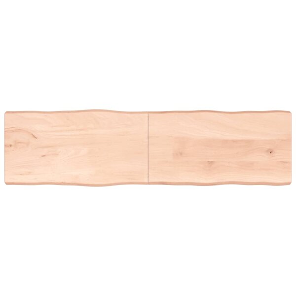 vidaXL Dessus de table bois massif non traité bordure assortie