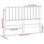 vidaXL Tête de lit capitonnée Marron et gris clair 140 cm Pin massif