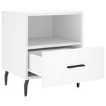 vidaXL Tables de chevet 2 Pièces blanc 40x35x47 5 cm bois d’ingénierie