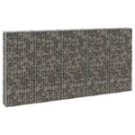 vidaXL Mur en gabion avec couvercles Acier galvanisé 300x30x150 cm