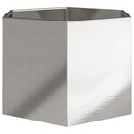 vidaXL Jardinière hexagone 69x60x45 cm acier inoxydable
