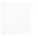 vidaXL Store de Fenêtre avec des rideaux Blanc Aluminium