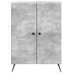 vidaXL Buffet Gris béton 66 x 34 5 x 90 cm Bois d'ingénierie