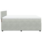 vidaXL Sommier à lattes de lit et matelas Gris clair 140x200cm Velours