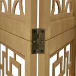 vidaXL Cloison de séparation 5 panneaux marron bois paulownia massif