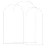 vidaXL Arche de mariage 3 Pièces Blanc Acier