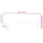 vidaXL Tête de lit avec tête de lit Gris clair 180 cm Cuir synthétique