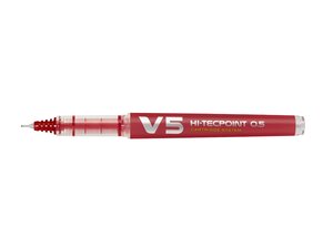 Roller Rechargeable Hi-Techpoint V5 Encre Liquide Begreen Pointe Fine Rouge PILOT