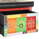 vidaXL Cabinet de chevet avec tiroir 2 Pièces Multicolore 40 x 30 x 28 cm