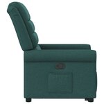 vidaXL Fauteuil inclinable vert foncé tissu
