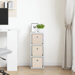 vidaXL Buffet avec tiroir Blanc 25 5 x 22 x 69 5 cm