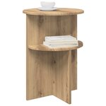 vidaXL Table d'appoint Chêne artisanal Ø 39 5 x 55 cm