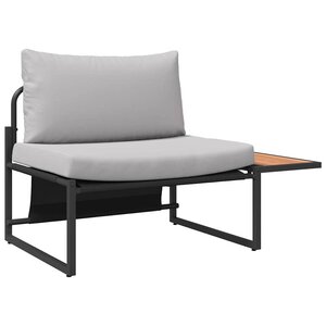 vidaXL Ensemble de canapé de jardin 2 Pièces Gris clair Acier