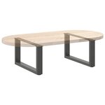 vidaXL Pieds de table basse en U 2 pièces Anthracite 60 x (30-31) cm Acier