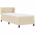 vidaXL Lit à ressorts avec matelas Crème 80 x 200 cm tissu