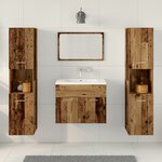 vidaXL Ensemble de meubles de salle de bain 4 pièces en vieux bois