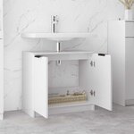 vidaXL Armoire de salle de bain Blanc brillant 64 5x33 5x59 cm