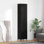 vidaXL Haut Armoire Chêne noir 34 5 x 34 x 180 cm Bois d'ingénierie
