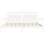 vidaXL Cadre de lit sans matelas blanc 200x200 cm bois massif de pin