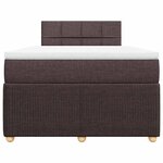 vidaXL Sommier à lattes de lit et matelas marron foncé 120x190cm tissu