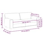 vidaXL Canapé à 2 places Crème 140 cm Similicuir