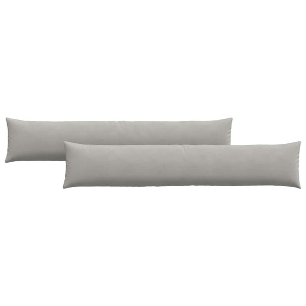 vidaXL Coussins de canapé 2 pc tissu Gris clair 200 x 40 cm