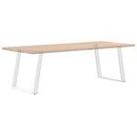 vidaXL Pieds de table à manger en U 2 pièces Blanc 70 x (72-73) cm Acier