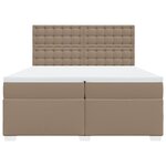 vidaXL Sommier à lattes de lit avec matelas Cappuccino 200x200 cm