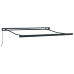 vidaXL Auvent Rétractable Manuel Gris Clair 350x250 cm