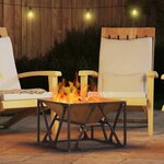 vidaXL Braise Marron 50 x 50 x 35 cm Acier résistant aux intempéries