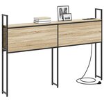 vidaXL Headboard de Rangement avec Station de Charge Chêne sonoma