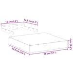 vidaXL Étagères flottantes 2 Pièces 23x23 5x4 cm bois d'ingénierie