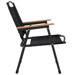 vidaXL Chaises de camping lot de 2 Noir 54x55x78 cm Tissu Oxford